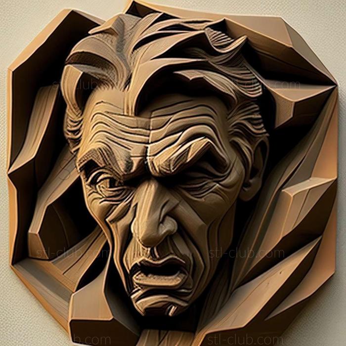 3D мадэль Адольф Готлиб, американский художник. (STL)